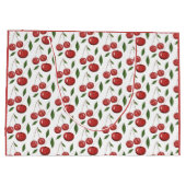 Grand Sac Cadeau Illustration de l'aquarelle des cerises douces (Dos)