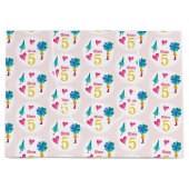 Grand Sac Cadeau Illustration de l'aquarelle fille parapluie mignon (Devant)