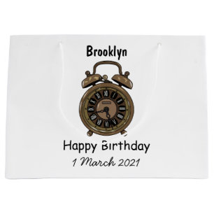 Grand Sac Cadeau Illustration de l'horloge d'alarme