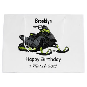 Grand Sac Cadeau Illustration de motoneige