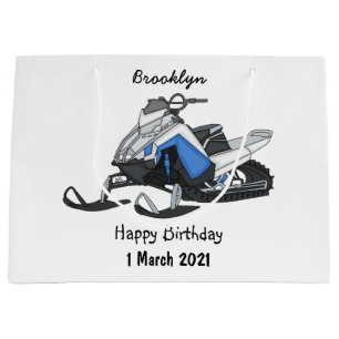 Grand Sac Cadeau Illustration de motoneige