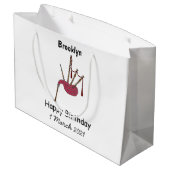 Grand Sac Cadeau Illustration de pipes (Dos Angle)