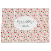 Grand Sac Cadeau Illustration de poulet au dessin mignon (Devant)