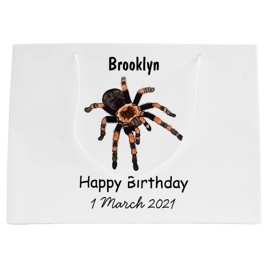 Grand Sac Cadeau Illustration de Tarantula (Devant)