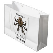 Grand Sac Cadeau Illustration du crabe de coco (Devant Angle)