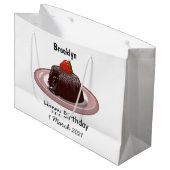 Grand Sac Cadeau Illustration du gâteau de lave au chocolat (Devant Angle)