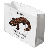 Grand Sac Cadeau Illustration du monstre Gila (Dos Angle)