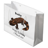 Grand Sac Cadeau Illustration du monstre Gila (Devant Angle)