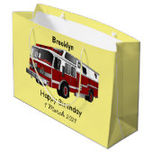 Grand Sac Cadeau Illustration du moteur à incendie (Dos Angle)