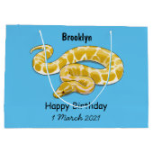 Grand Sac Cadeau Illustration du serpent python birman (Dos)
