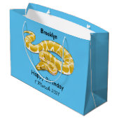 Grand Sac Cadeau Illustration du serpent python birman (Dos Angle)