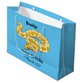 Grand Sac Cadeau Illustration du serpent python birman (Devant Angle)