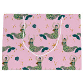 Grand Sac Cadeau Illustration du thème Sirène de sirène moderne Imp (Devant)