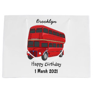 Grand Sac Cadeau Illustration d'un bus à deux étages