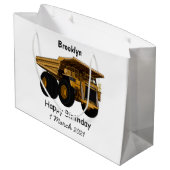 Grand Sac Cadeau Illustration d'un camion à grande échelle (Dos Angle)