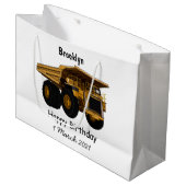 Grand Sac Cadeau Illustration d'un camion à grande échelle (Devant Angle)