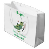 Grand Sac Cadeau Illustration d'un insecte du cricket vert mou (Dos Angle)
