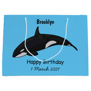 Grand Sac Cadeau Illustration d'une baleine tueuse