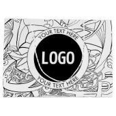 Grand Sac Cadeau Illustrations originales en ligne moderne & votre  (Dos)