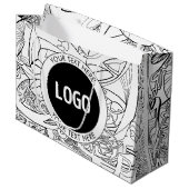 Grand Sac Cadeau Illustrations originales en ligne moderne & votre  (Devant Angle)