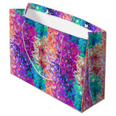 Grand Sac Cadeau Image de la fausse parties scintillant disco (Dos Angle)