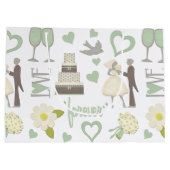 Grand Sac Cadeau Images spéciales de jour du mariage (Dos)