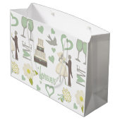 Grand Sac Cadeau Images spéciales de jour du mariage (Dos Angle)