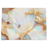 Grand Sac Cadeau Imaginaire cristal Opal Iridescente Holographique (Devant)