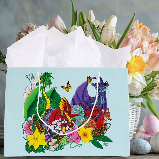 Grand Sac Cadeau Imaginaire de nid de bébé dragon