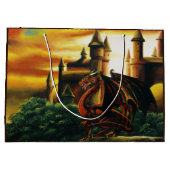 Grand Sac Cadeau Imaginaire du château de Red Dragon (Dos)