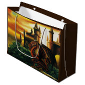Grand Sac Cadeau Imaginaire du château de Red Dragon (Devant Angle)