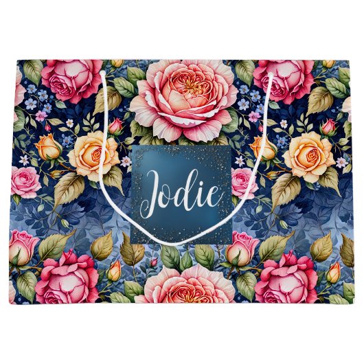 Grand Sac Cadeau Imaginaire Rose coloré (Devant)