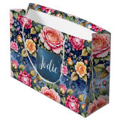 Grand Sac Cadeau Imaginaire Rose coloré (Dos Angle)