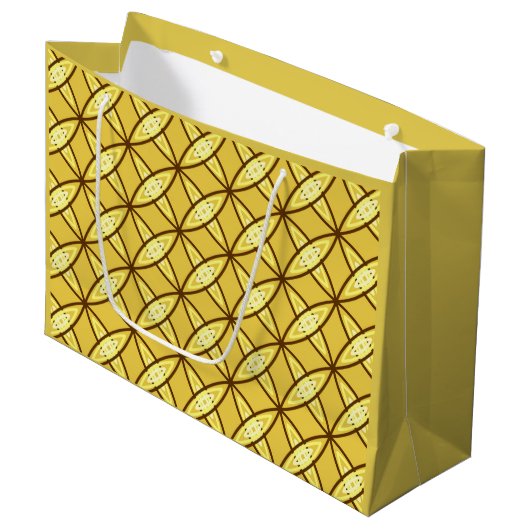 Grand Sac Cadeau Impression atomique moderne du milieu du siècle - (Devant Angle)