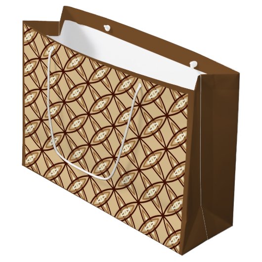 Grand Sac Cadeau Impression atomique moderne du milieu du siècle - (Devant Angle)