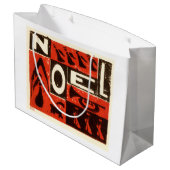 Grand Sac Cadeau Impression bloc rouge Noel (Dos Angle)