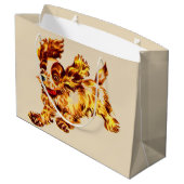Grand Sac Cadeau impression de chien courant (Dos Angle)