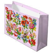 Grand Sac Cadeau impression de collection de fleurs florales épique (Devant Angle)