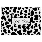 Grand Sac Cadeau Impression de la vache (Dos)