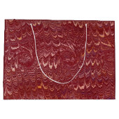 Grand Sac Cadeau impression de marbre rouge brique (Dos)