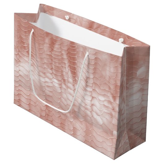 Grand Sac Cadeau Impression de serpent rose pâle (Devant Angle)