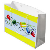 Grand Sac Cadeau impression des notions de couture (Dos Angle)