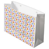 Grand Sac Cadeau Impression florale colorée (Devant Angle)