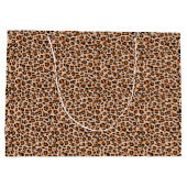 Grand Sac Cadeau Impression léopard orange et marron (Dos)