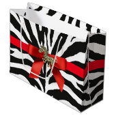 Grand Sac Cadeau Impression Zebra (Devant Angle)