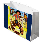 Grand Sac Cadeau imprimé cowboy mignon (Dos Angle)