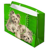 Grand Sac Cadeau imprimé de chiens de couverture mignons (Dos Angle)
