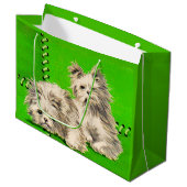 Grand Sac Cadeau imprimé de chiens de couverture mignons (Devant Angle)