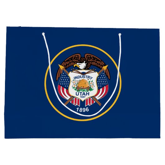 Grand Sac Cadeau Indicateur de l'État de l'Utah (Dos)