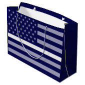 Grand Sac Cadeau Indicateur de ligne blanche mince (Dos Angle)